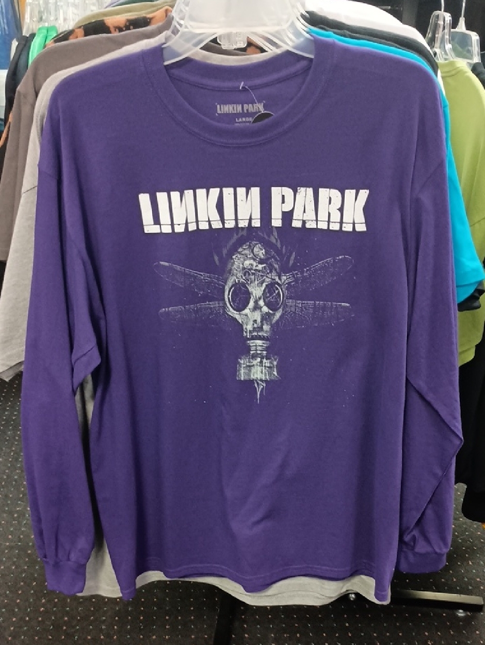 Men's Long Sleeve Graphic Tee - Purple